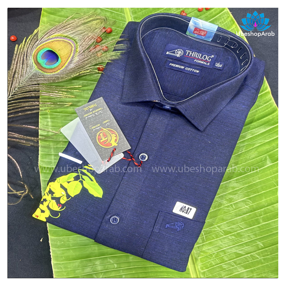 onam Special Kanikkonna Printed Half Sleve Blue Colour Shirt