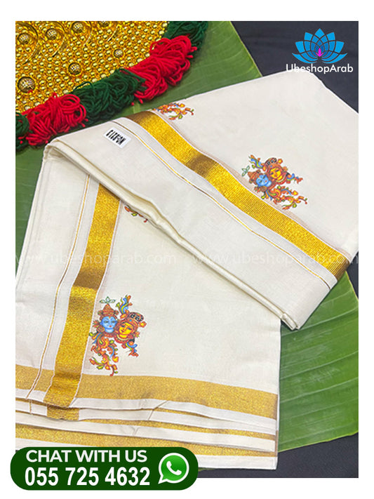RADHAKRISHNA MURAL PRINT DHOTHI