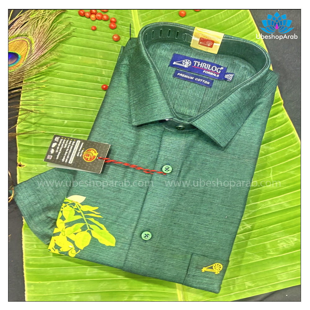Special Kanikkonna Printed Half Sleeve Green Colour Shirt