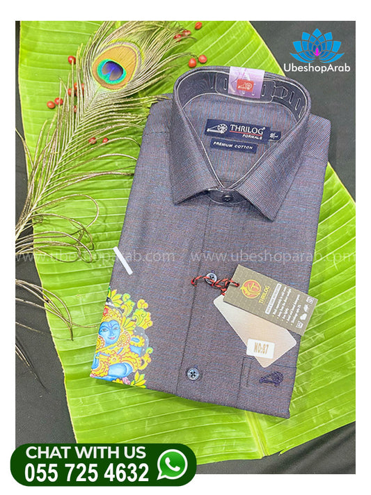 Sree Krishna Mural Print Double shade Shirt