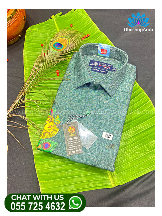 Onam Special Krishna Odakuzhal Mayilpeeli light Green Colour  Mural Printed Shirt