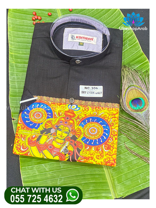 Sree Krishna Mural Print Shirt H/s