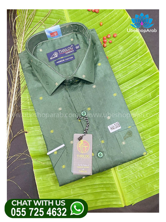 Simple Work Green Colour Shirt
