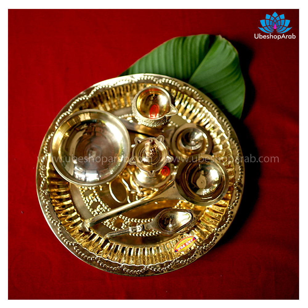 Divine Brass Pooja Set - Complete Ritual Essentials