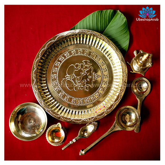 Divine Brass Pooja Set - Complete Ritual Essentials